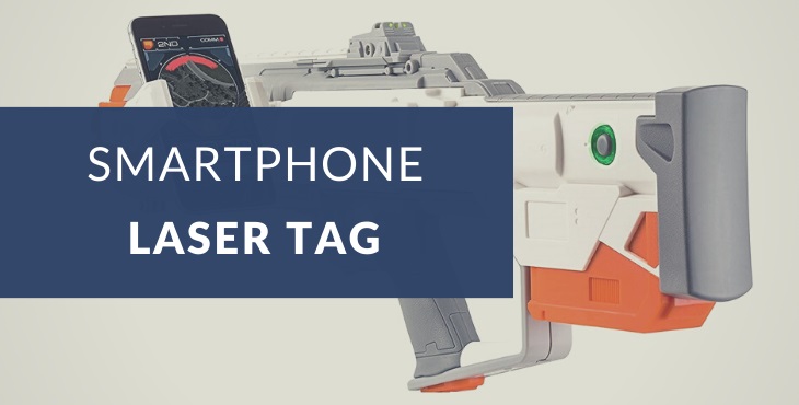 Smartphone laser tag with augmented reality