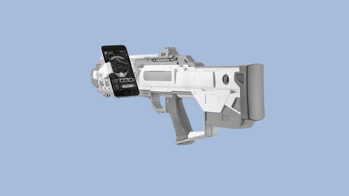 Smartphone laser tag with augmented reality